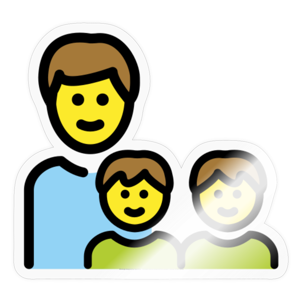 Family: Man, Boy, Boy Moji Sticker - Emoji.Express - transparent glossy