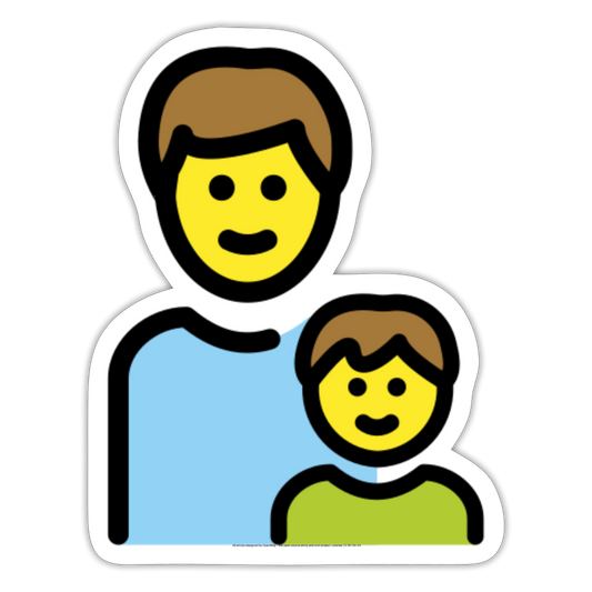 Family: Man, Boy Moji Sticker - Emoji.Express - white matte