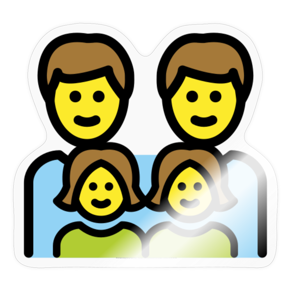 Family: Man, Man, Girl, Girl Moji Sticker - Emoji.Express - transparent glossy