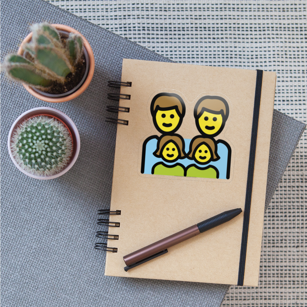 Family: Man, Man, Girl, Girl Moji Sticker - Emoji.Express - transparent glossy