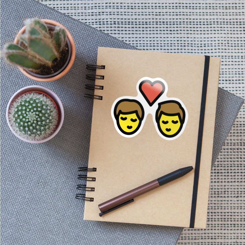 Kiss: Main, Man Moji Sticker - Emoji.Express - white glossy