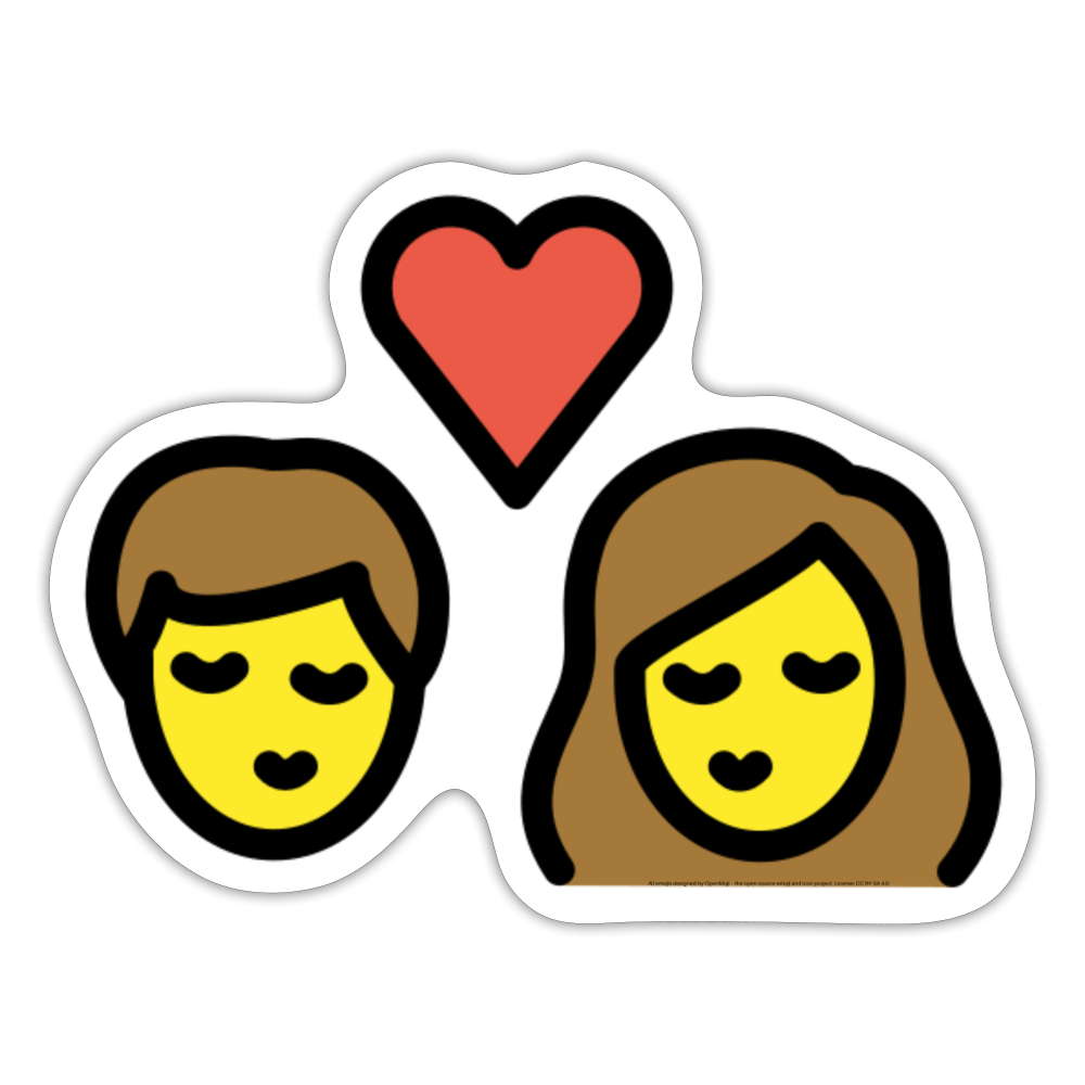 Kiss Moji Sticker - Emoji.Express - white matte