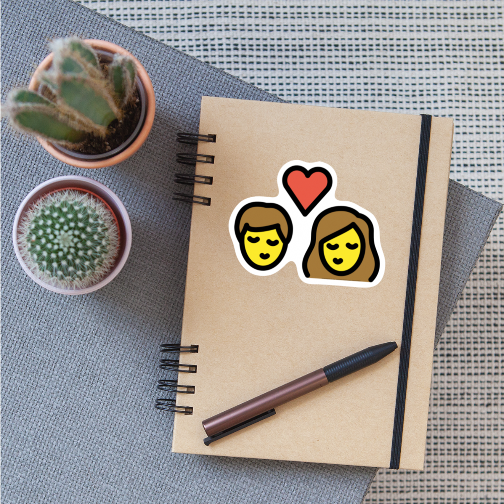 Kiss Moji Sticker - Emoji.Express - white matte