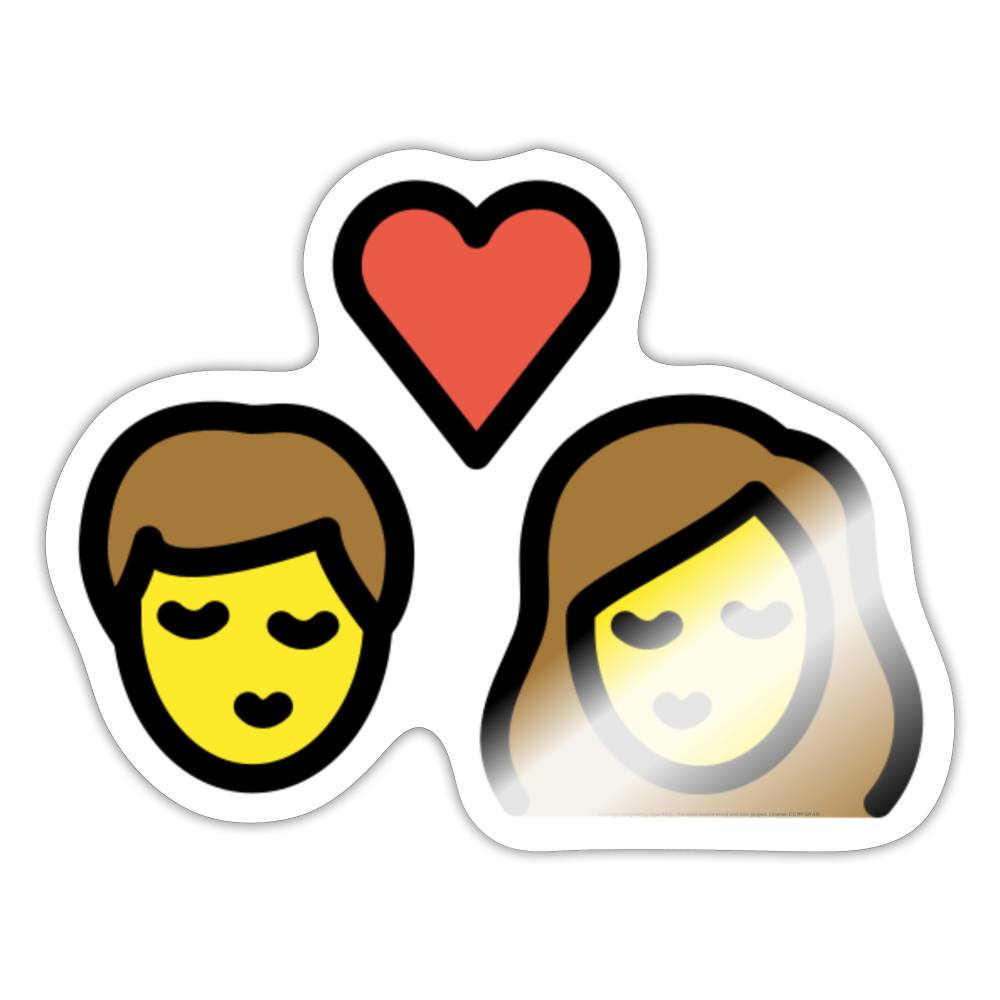 Kiss Moji Sticker - Emoji.Express - white glossy