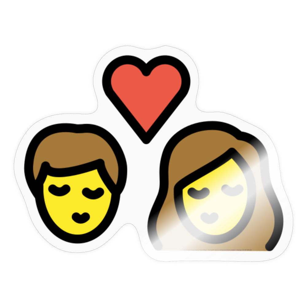 Kiss Moji Sticker - Emoji.Express - transparent glossy