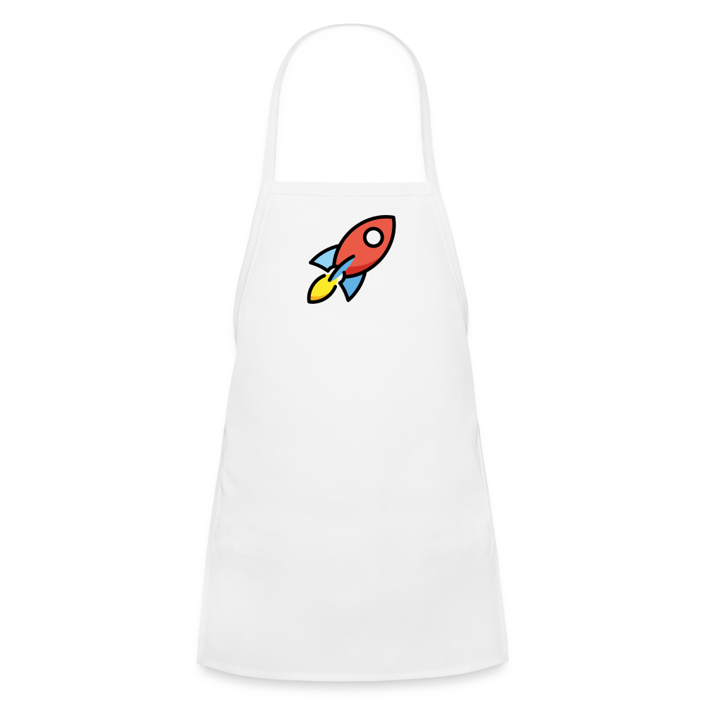 Customizable Rocket Moji Kids' Apron - Emoji.Express - white