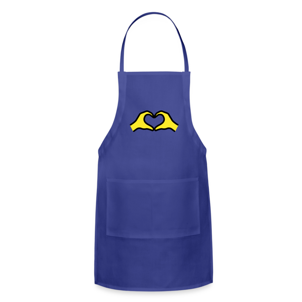 Customizable Heart Hands Moji Adjustable Apron - Emoji.Express - royal blue