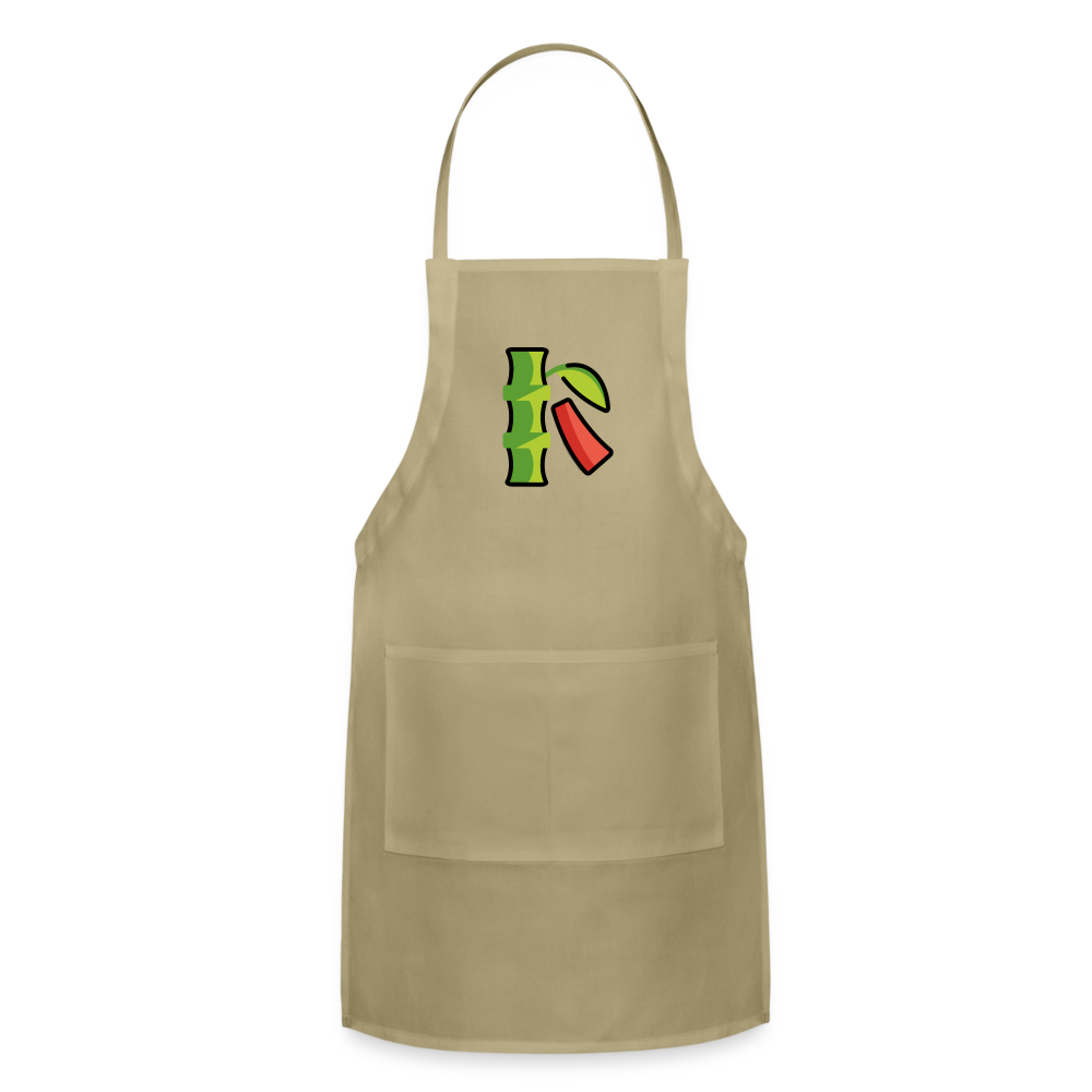 Customizable Tanabata Tree Adjustable Apron - Emoji.Express - khaki