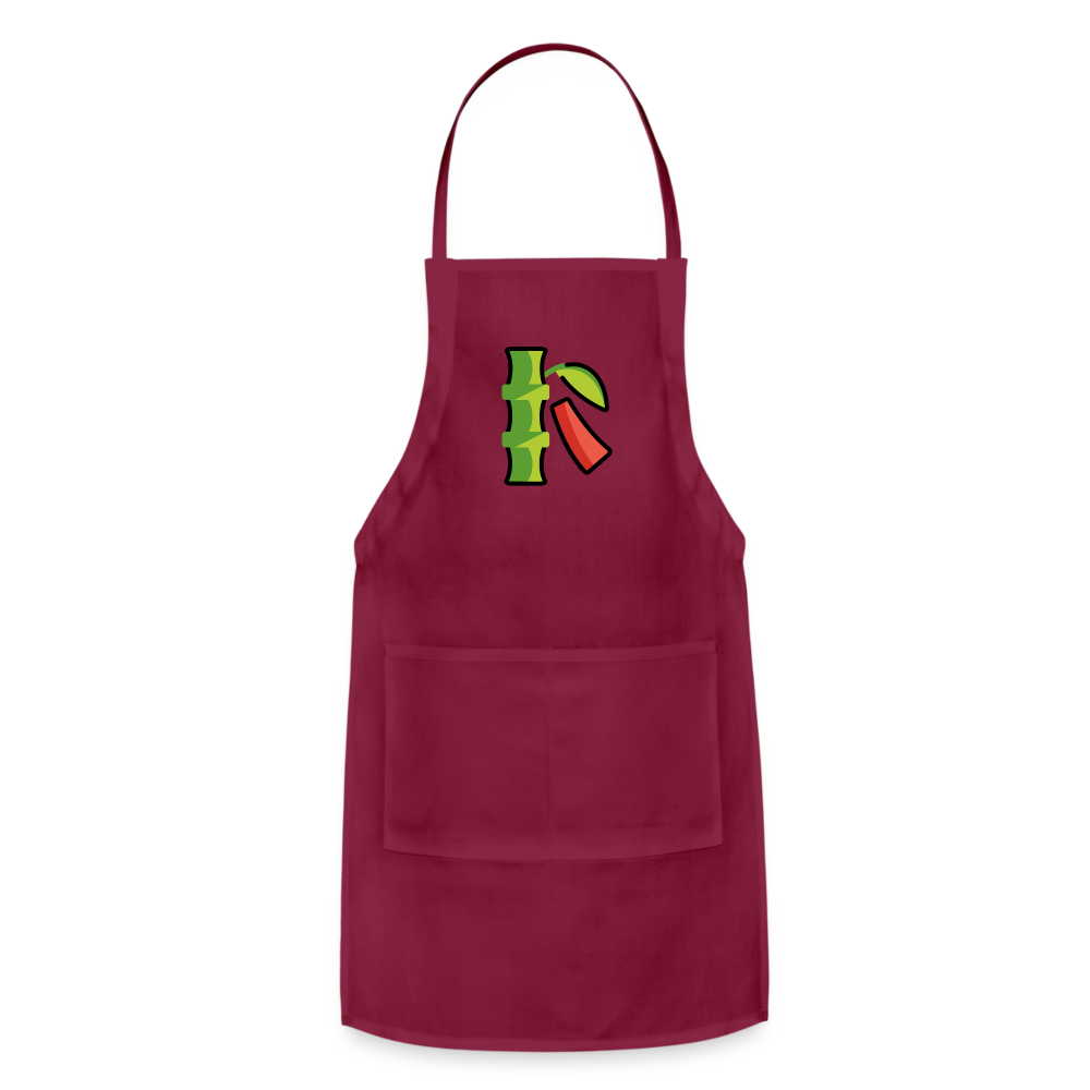 Customizable Tanabata Tree Adjustable Apron - Emoji.Express - burgundy