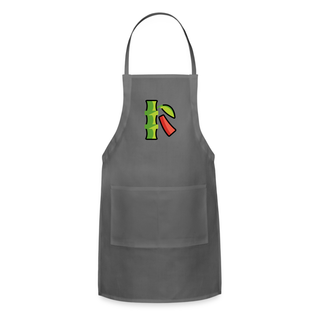 Customizable Tanabata Tree Adjustable Apron - Emoji.Express - charcoal