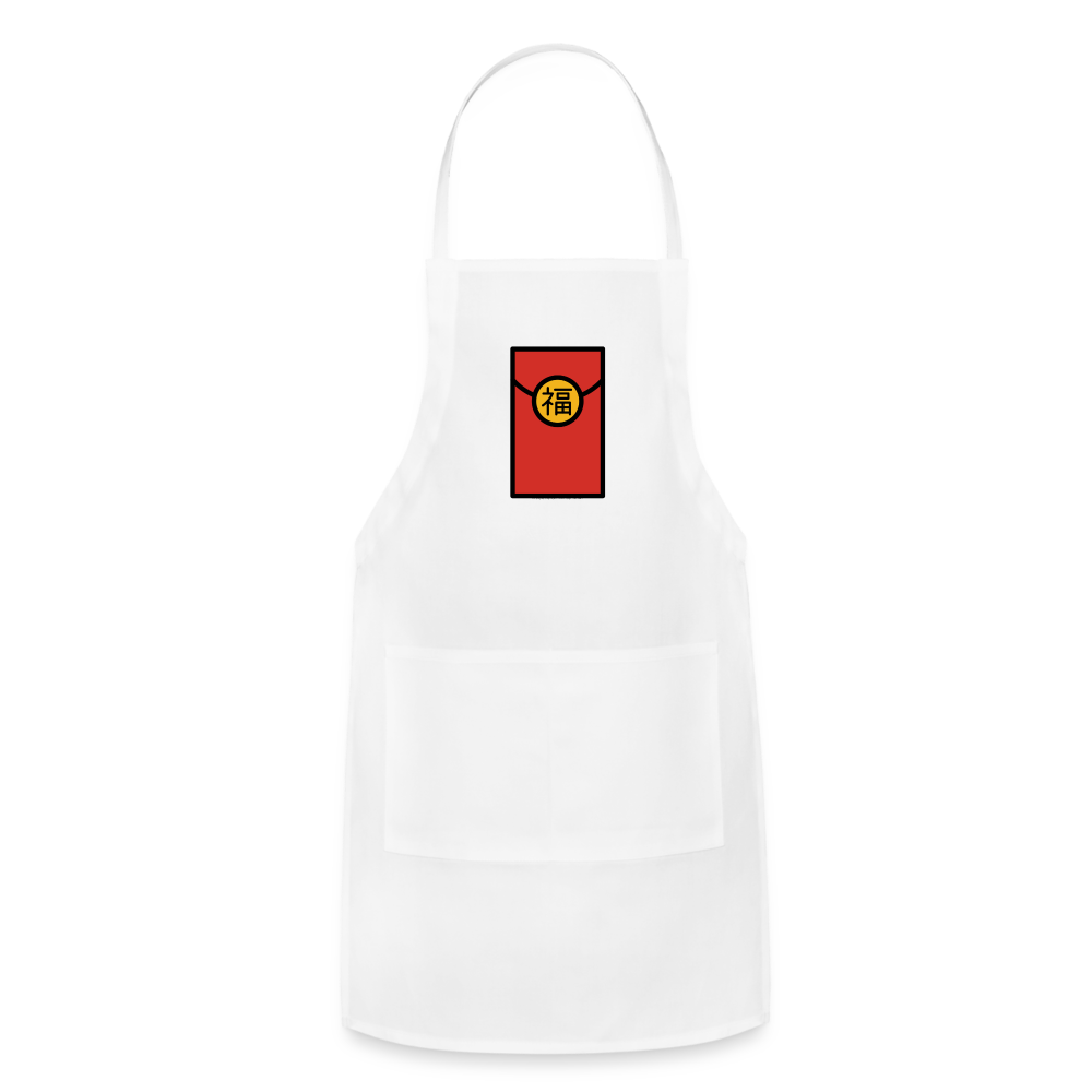 Customizable Red Envelope Moii Adjustable Apron - Emoji.Express - white