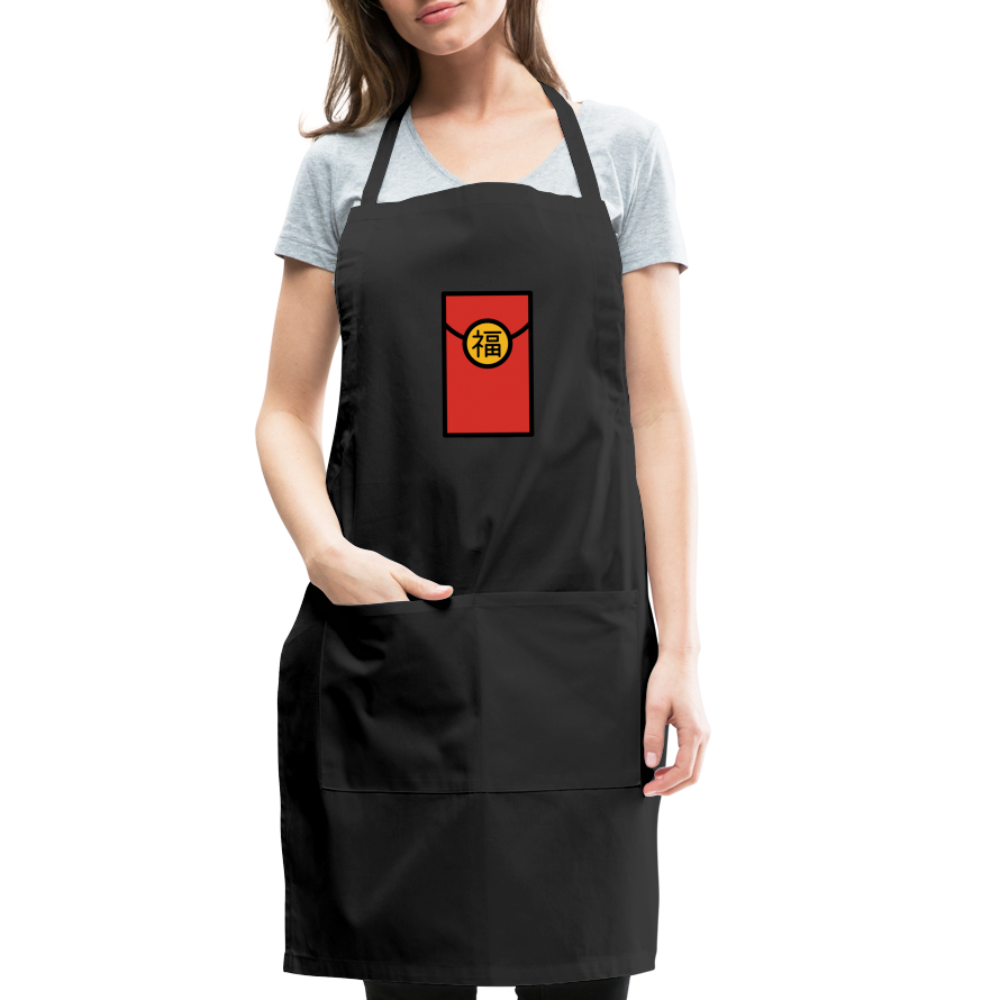 Customizable Red Envelope Moii Adjustable Apron - Emoji.Express - black