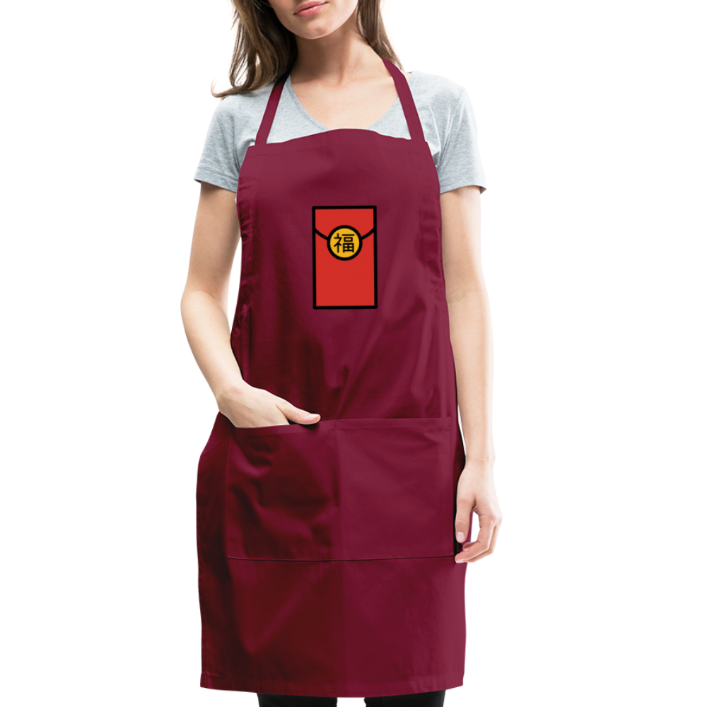 Customizable Red Envelope Moii Adjustable Apron - Emoji.Express - burgundy