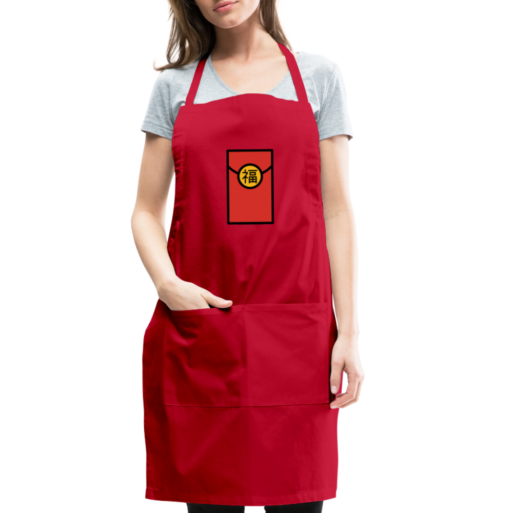 Customizable Red Envelope Moii Adjustable Apron - Emoji.Express - red