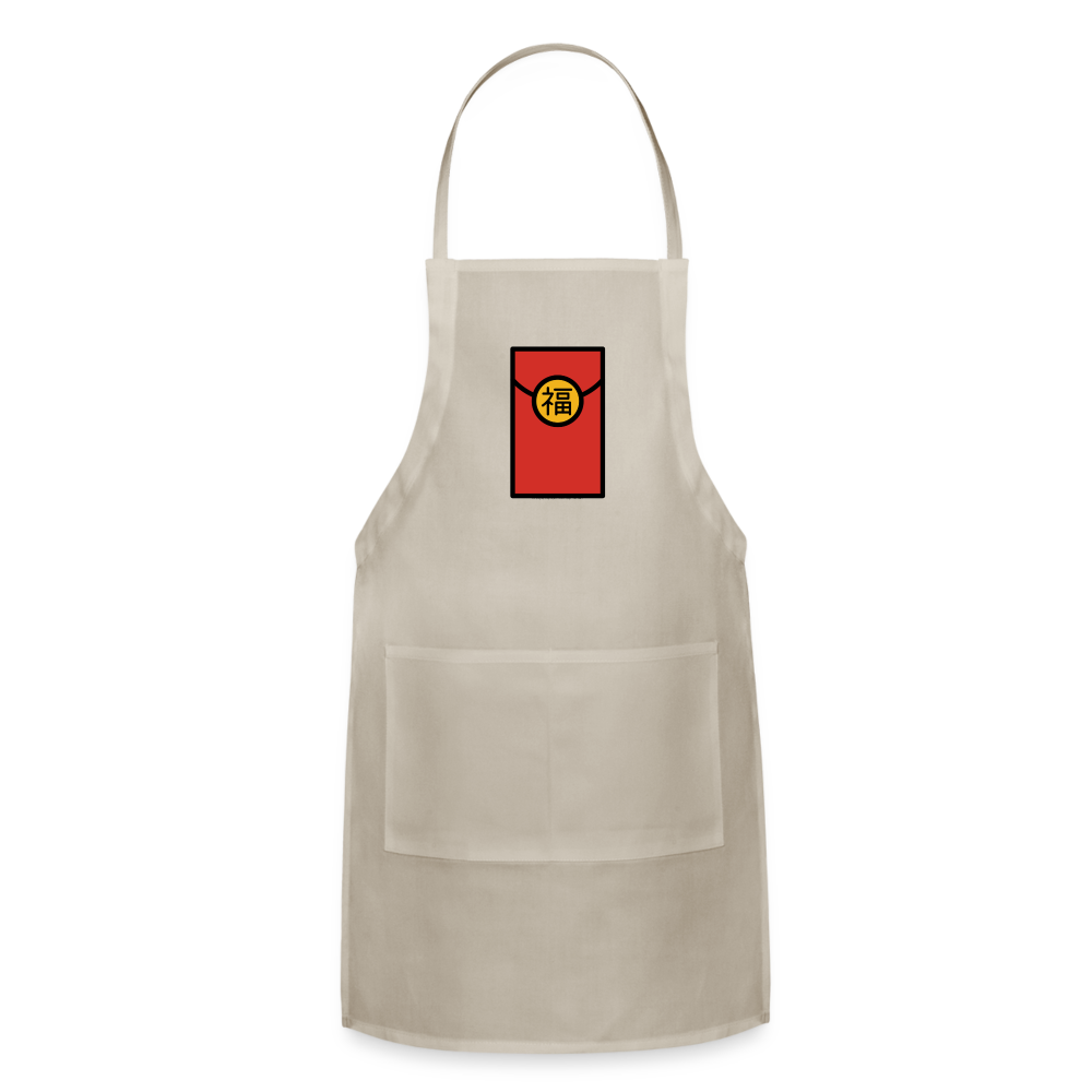 Customizable Red Envelope Moii Adjustable Apron - Emoji.Express - natural