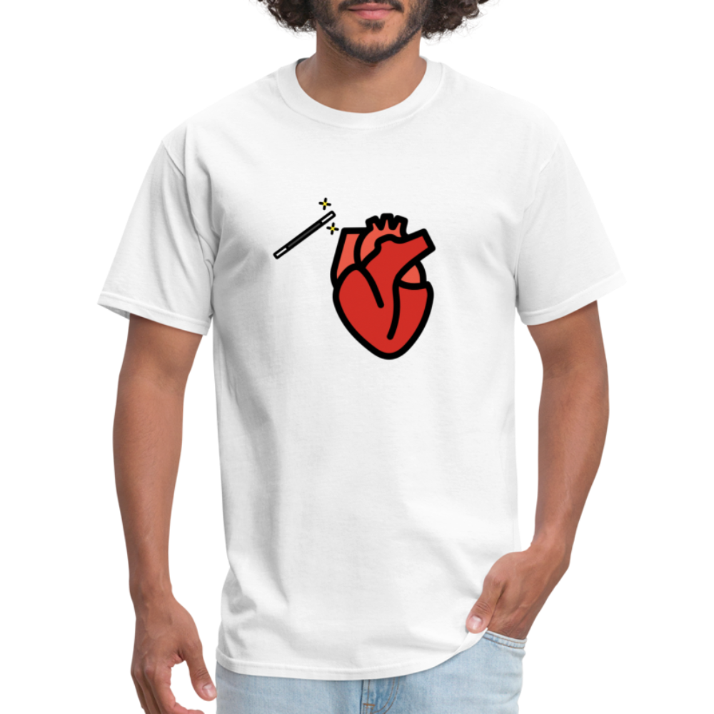 Manage Your Anatomical Heart Emoji Expression Moji Unisex Classic T-Shirt - Emoji.Express - white