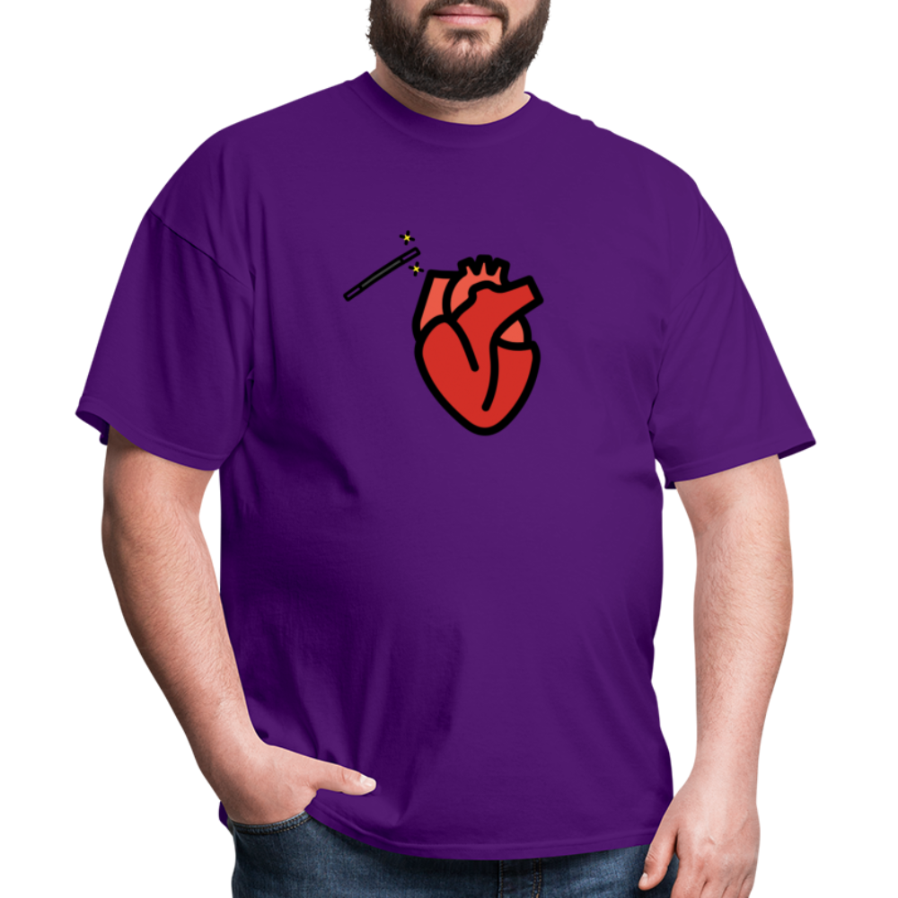 Manage Your Anatomical Heart Emoji Expression Moji Unisex Classic T-Shirt - Emoji.Express - purple