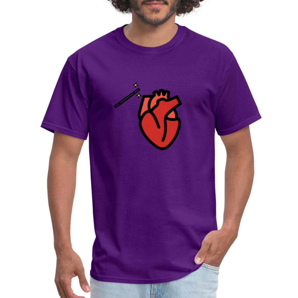 Manage Your Anatomical Heart Emoji Expression Moji Unisex Classic T-Shirt - Emoji.Express - purple