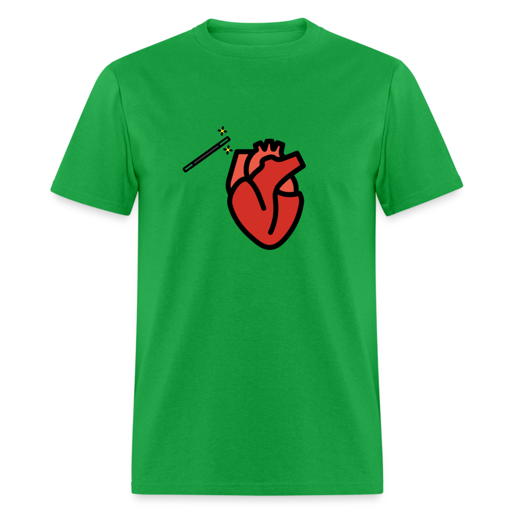 Manage Your Anatomical Heart Emoji Expression Moji Unisex Classic T-Shirt - Emoji.Express - bright green