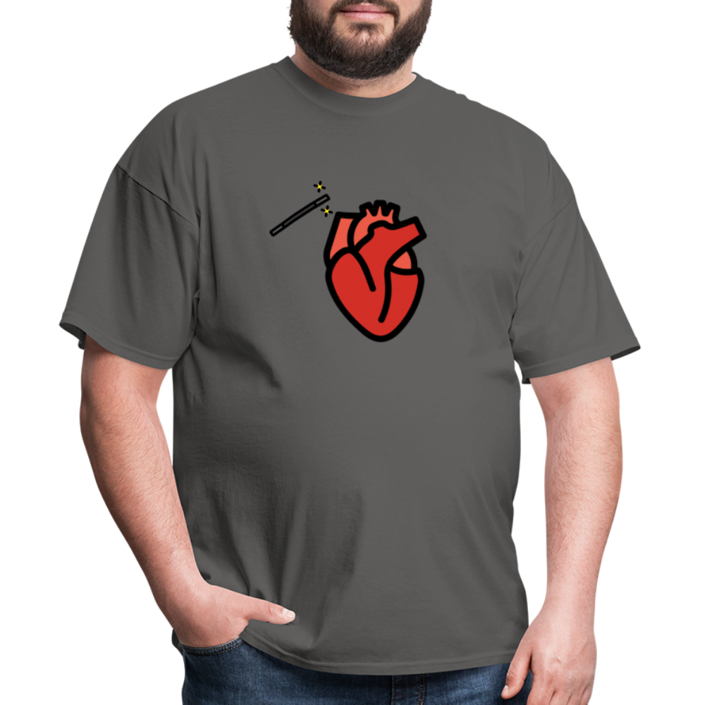 Manage Your Anatomical Heart Emoji Expression Moji Unisex Classic T-Shirt - Emoji.Express - charcoal