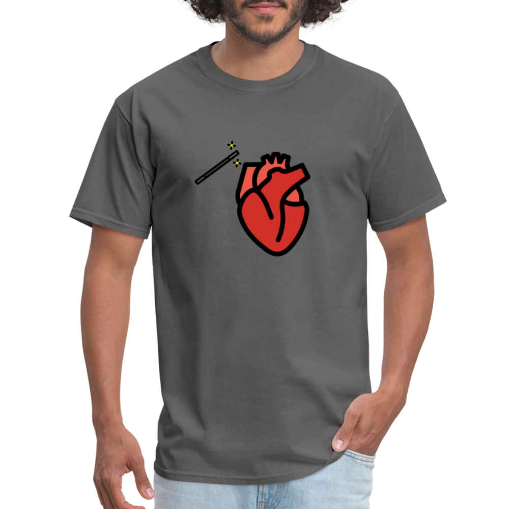 Manage Your Anatomical Heart Emoji Expression Moji Unisex Classic T-Shirt - Emoji.Express - charcoal