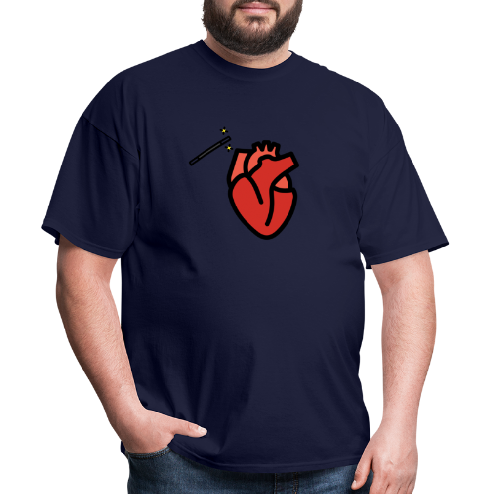 Manage Your Anatomical Heart Emoji Expression Moji Unisex Classic T-Shirt - Emoji.Express - navy