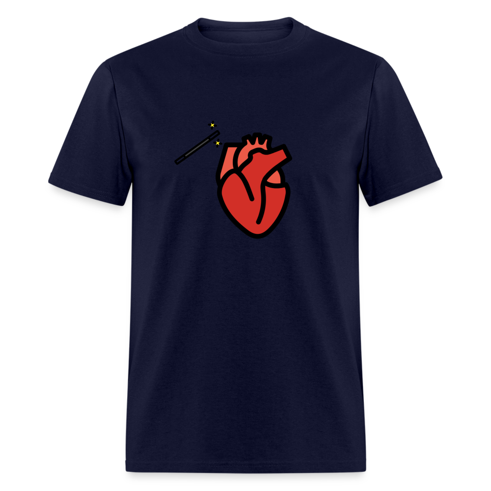 Manage Your Anatomical Heart Emoji Expression Moji Unisex Classic T-Shirt - Emoji.Express - navy