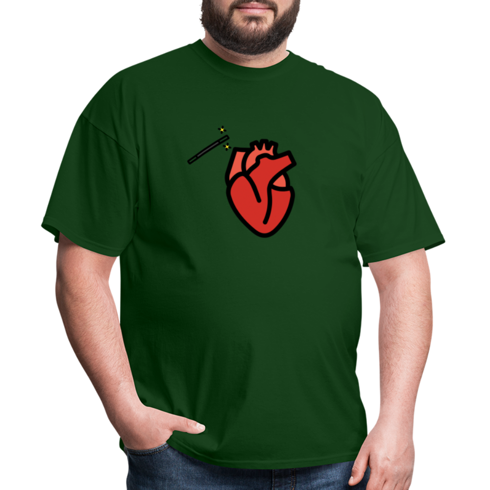 Manage Your Anatomical Heart Emoji Expression Moji Unisex Classic T-Shirt - Emoji.Express - forest green