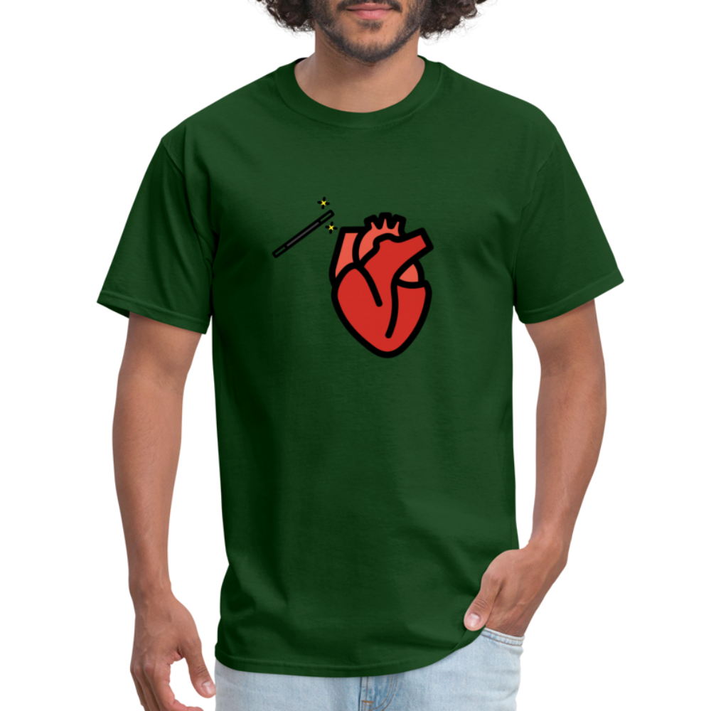 Manage Your Anatomical Heart Emoji Expression Moji Unisex Classic T-Shirt - Emoji.Express - forest green