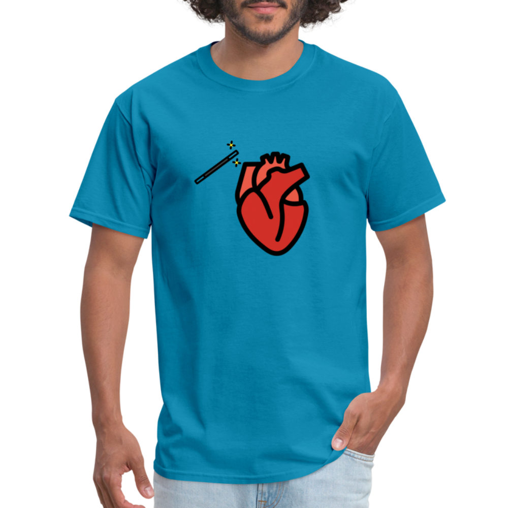 Manage Your Anatomical Heart Emoji Expression Moji Unisex Classic T-Shirt - Emoji.Express - turquoise