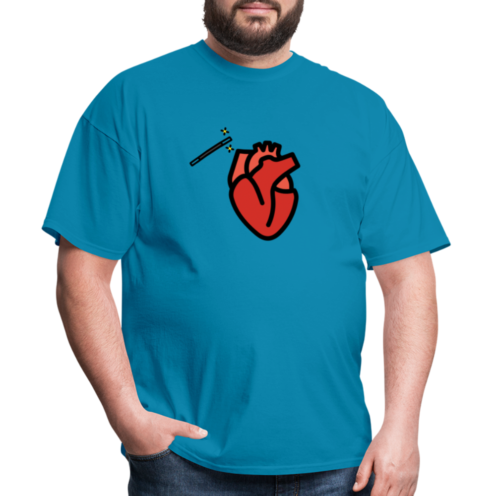 Manage Your Anatomical Heart Emoji Expression Moji Unisex Classic T-Shirt - Emoji.Express - turquoise