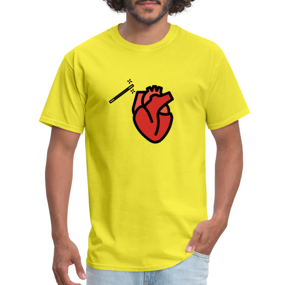 Manage Your Anatomical Heart Emoji Expression Moji Unisex Classic T-Shirt - Emoji.Express - yellow