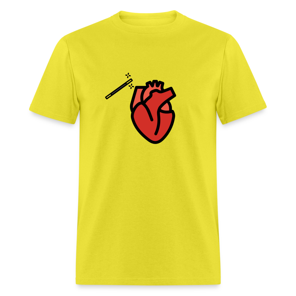 Manage Your Anatomical Heart Emoji Expression Moji Unisex Classic T-Shirt - Emoji.Express - yellow
