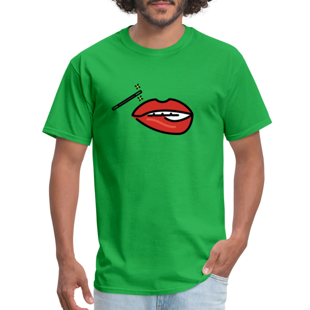 Manage Your Mouth Emoji Expression Moji Unisex Classic T-Shirt - Emoji.Express - bright green