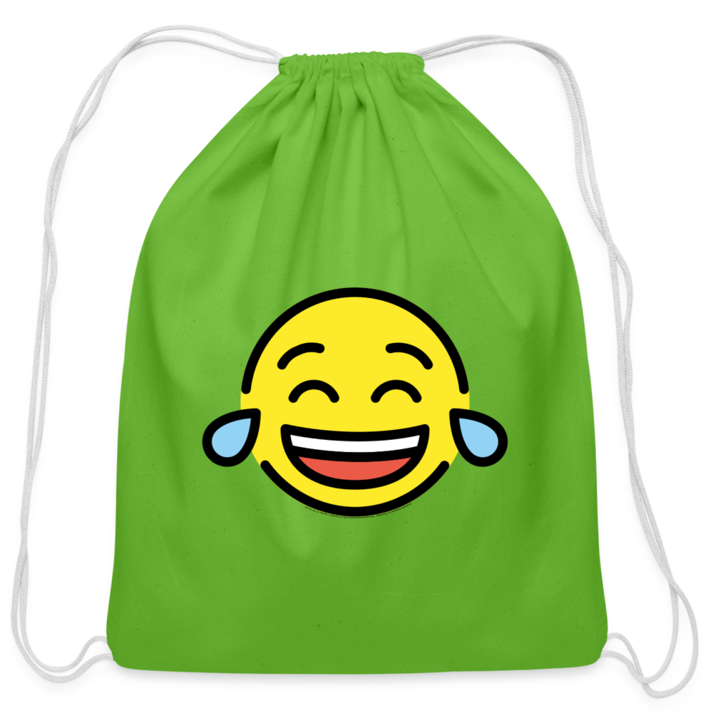 Customizable Face with Tears of Joy Moji Cotton Drawstring Bag - Emoji.Express - clover