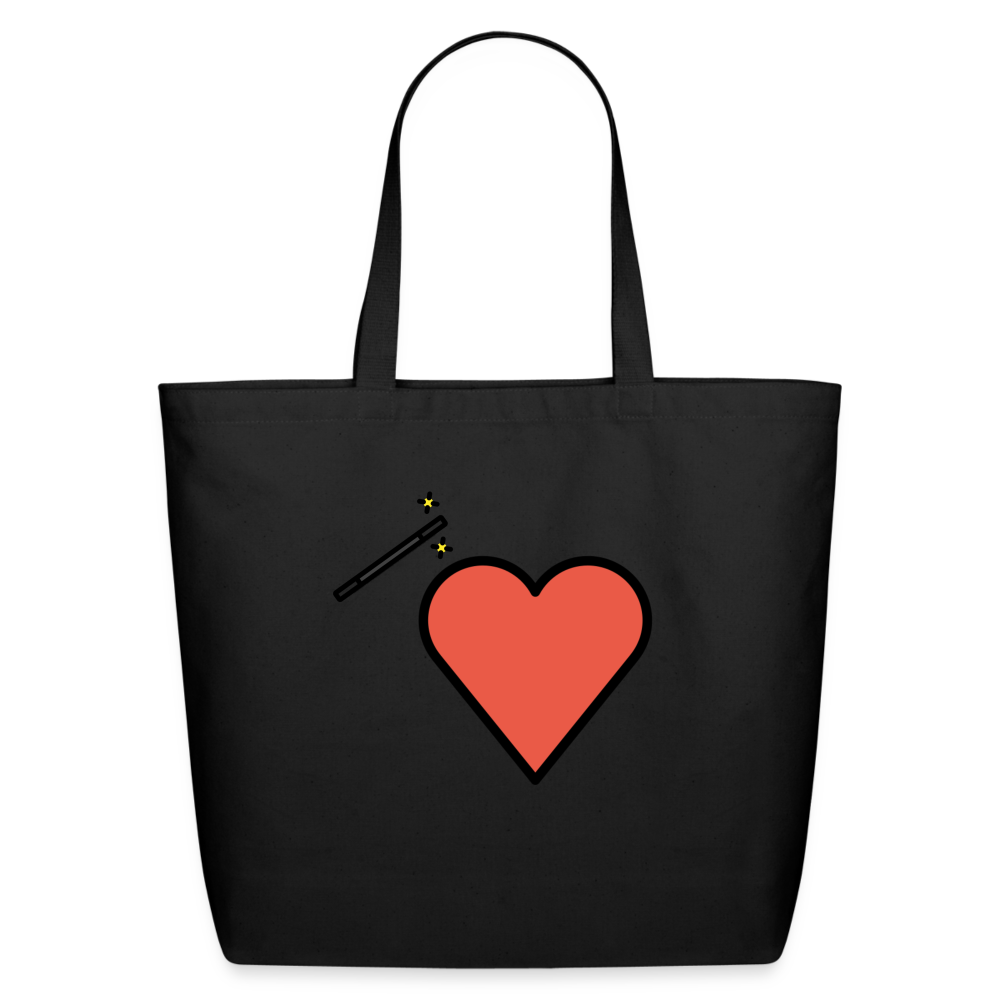 Customizable Manage Your Heart Emoji Expression Moji Eco-Friendly Cotton Tote - Emoji.Express - black