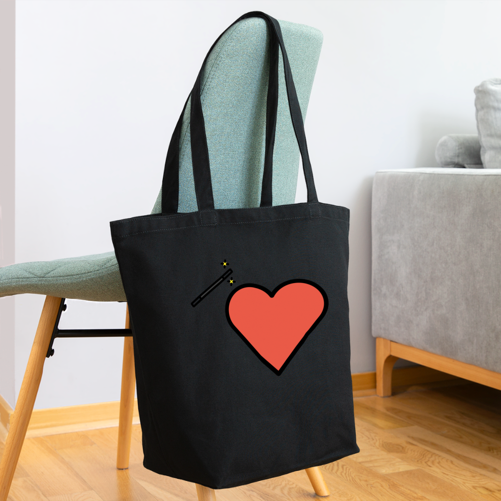 Customizable Manage Your Heart Emoji Expression Moji Eco-Friendly Cotton Tote - Emoji.Express - black