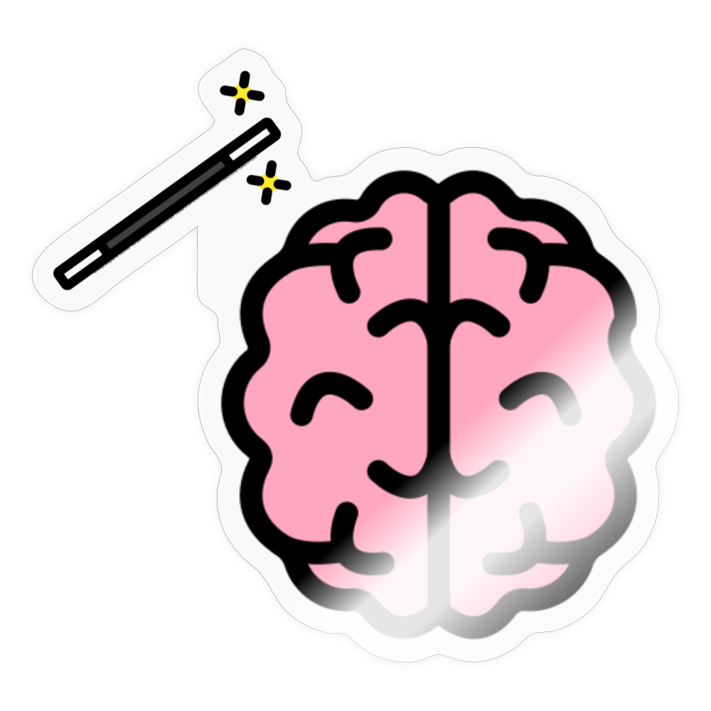 Manage Your Mind Emoji Expression Moji Sticker - Emoji.Express - transparent glossy