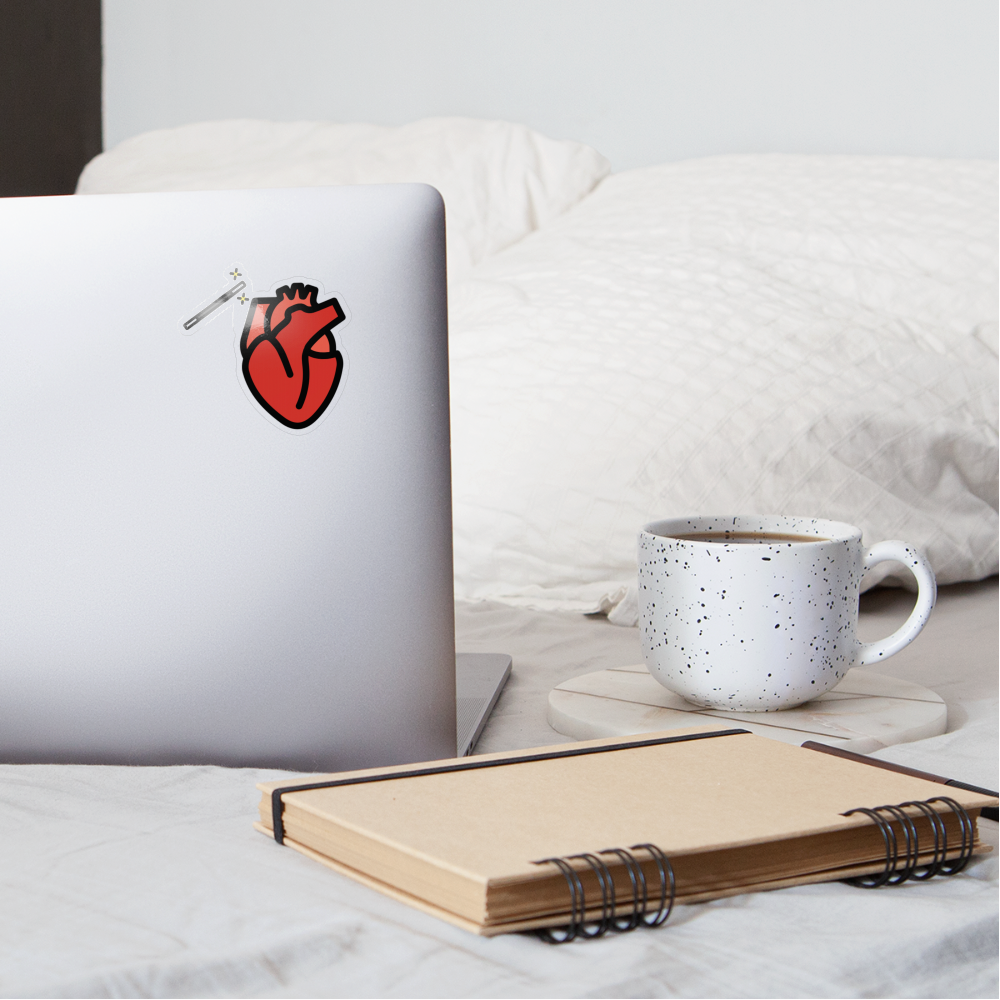 Manage Your Anatomical Heart Emoji Expression Moji Sticker - Emoji.Express - transparent glossy