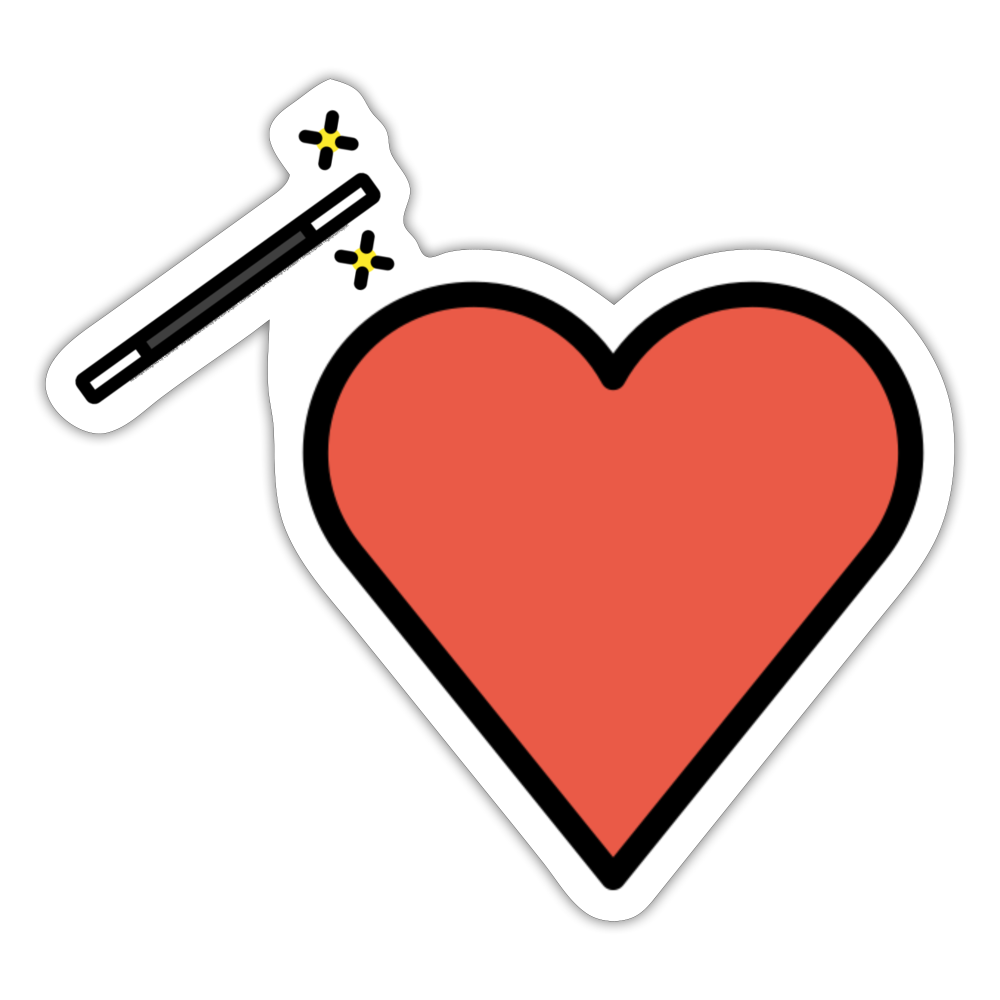 Manage Your Heart Emoji Expression Moji Sticker - Emoji.Express - white matte