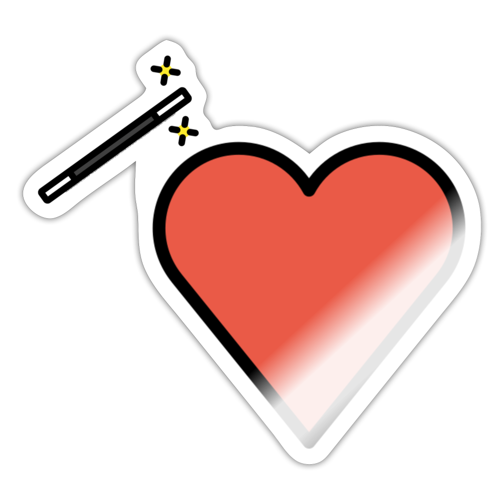 Manage Your Heart Emoji Expression Moji Sticker - Emoji.Express - white glossy