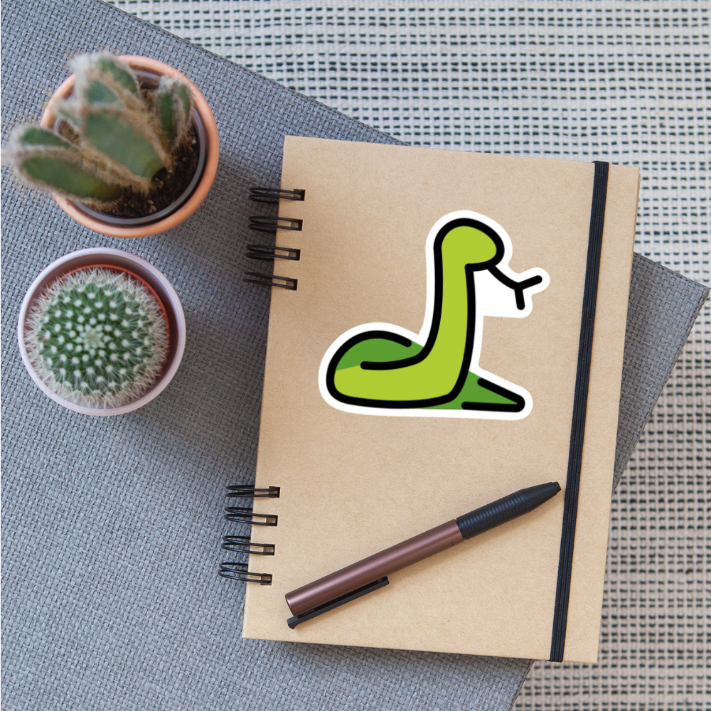 Snake Moji Sticker - Emoji.Express - white matte