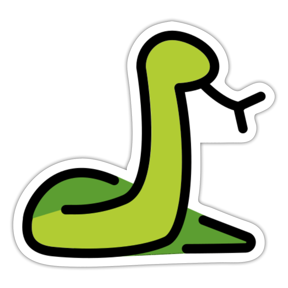 Snake Moji Sticker - Emoji.Express - white matte