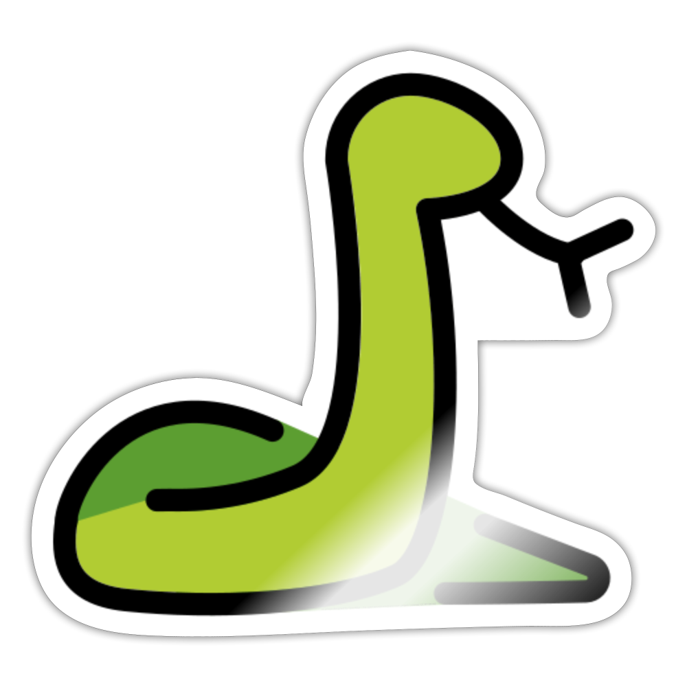 Snake Moji Sticker - Emoji.Express - white glossy