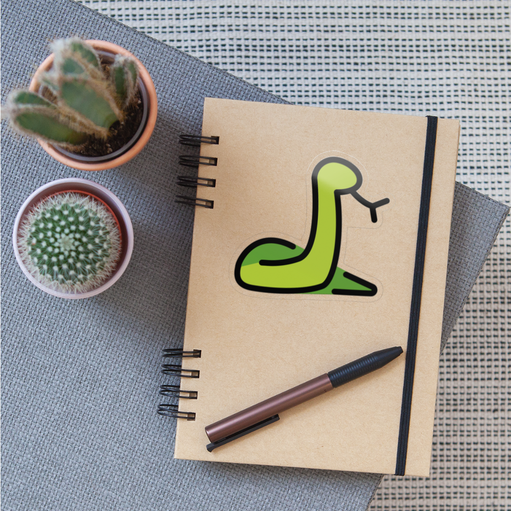 Snake Moji Sticker - Emoji.Express - transparent glossy