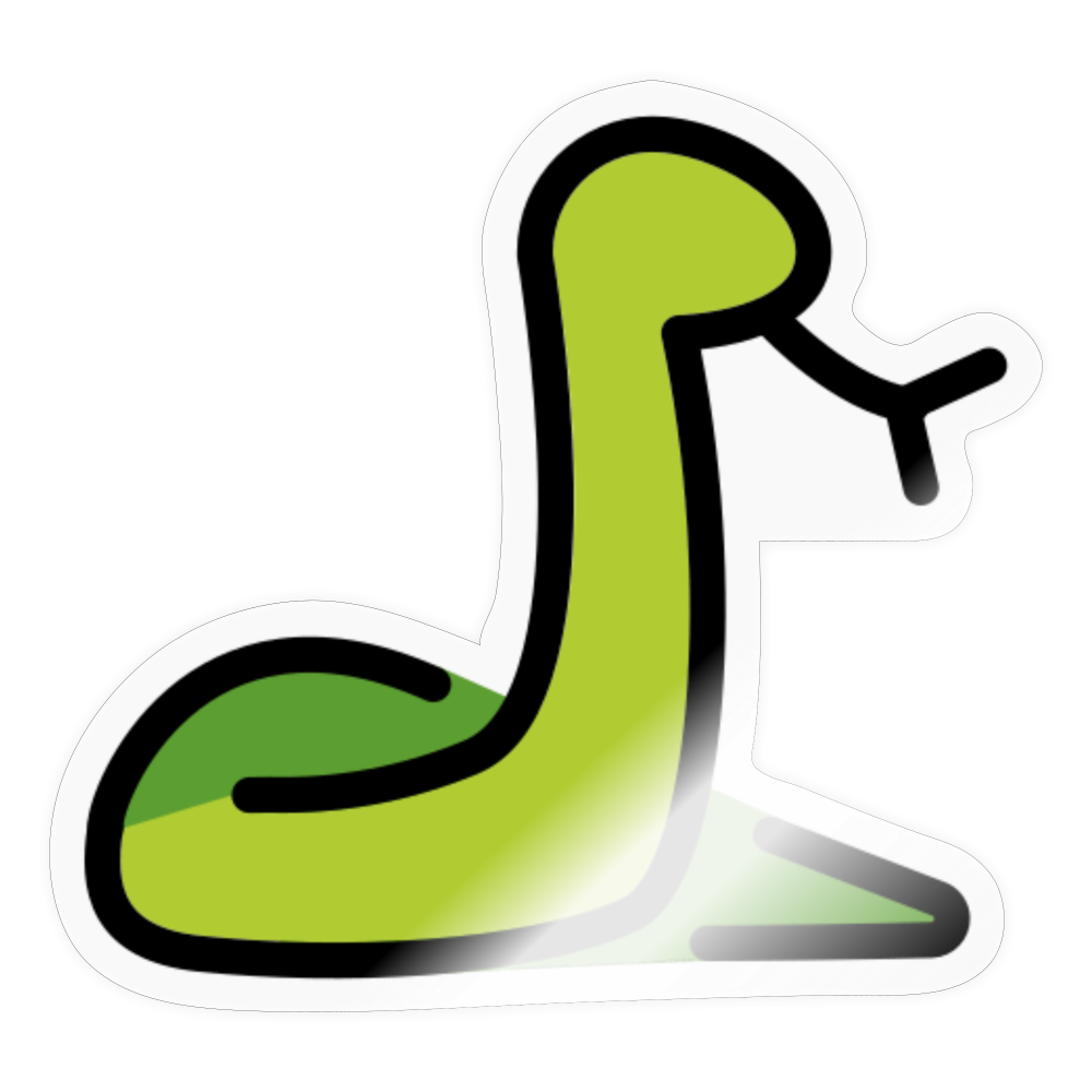 Snake Moji Sticker - Emoji.Express - transparent glossy