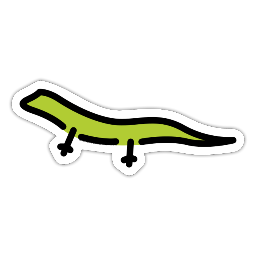 Lizard Moji Sticker - Emoji.Express - white matte