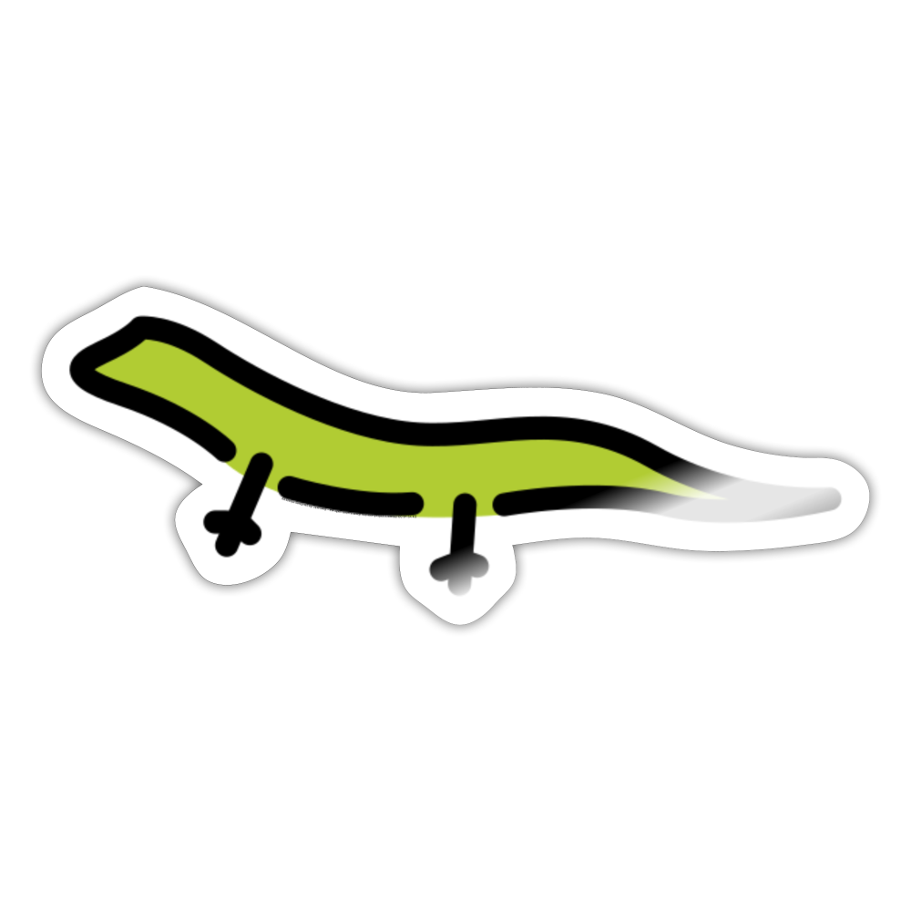 Lizard Moji Sticker - Emoji.Express - white glossy