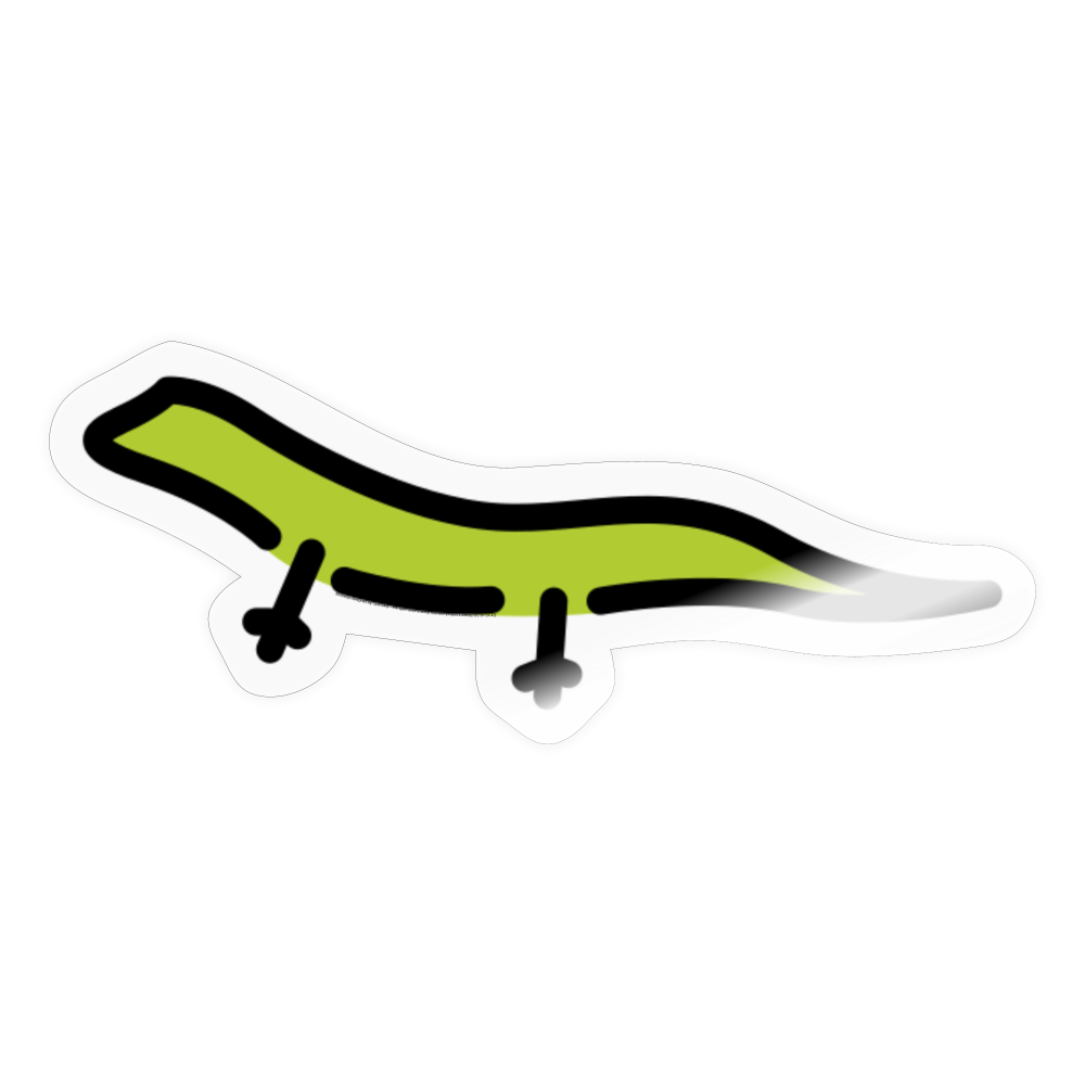 Lizard Moji Sticker - Emoji.Express - transparent glossy