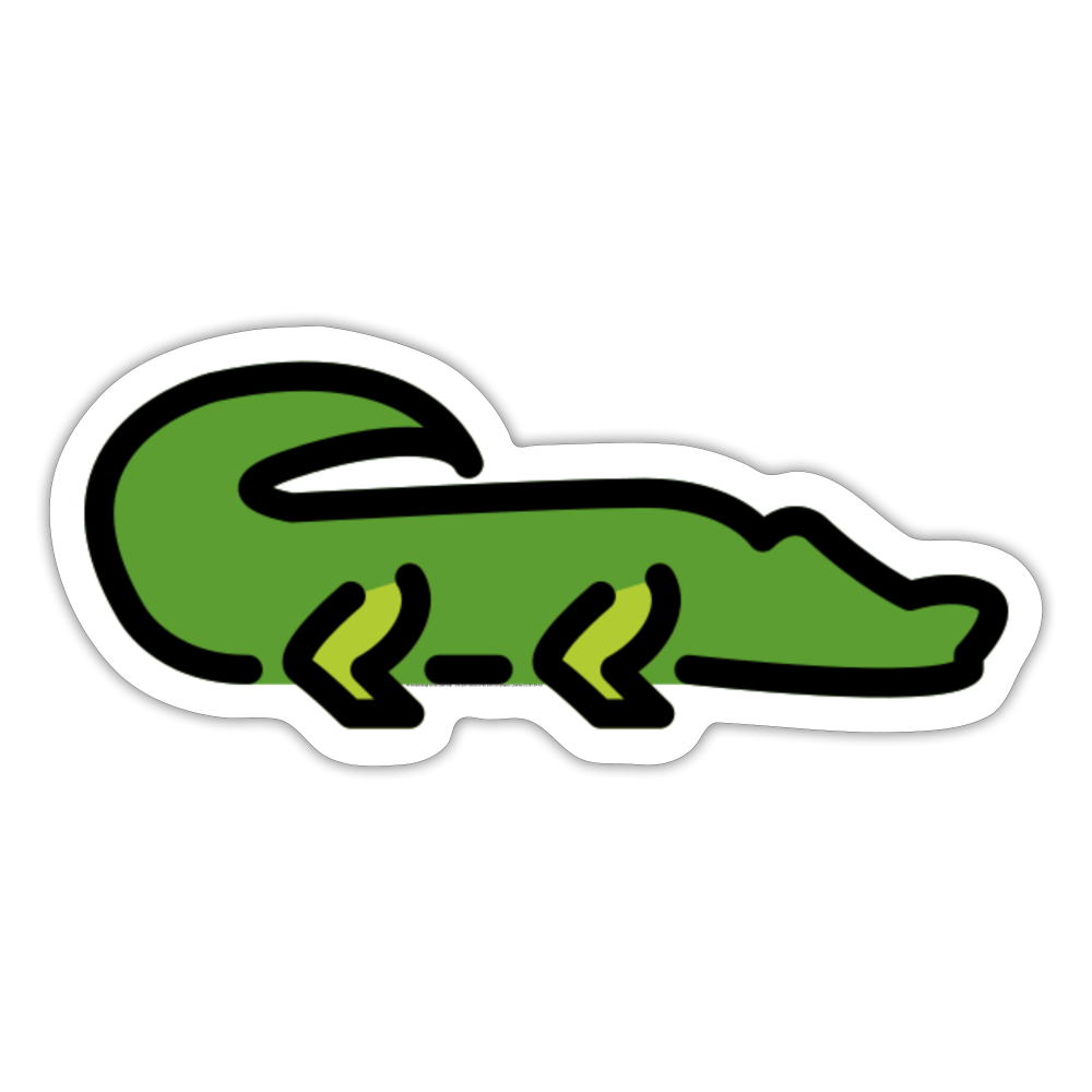 Crocodile Moji Sticker - Emoji.Express - white matte